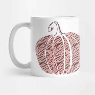 Tiger Print Pumpkin Design Mug